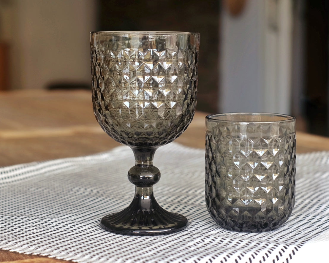Copa de agua y vino Diamond Green