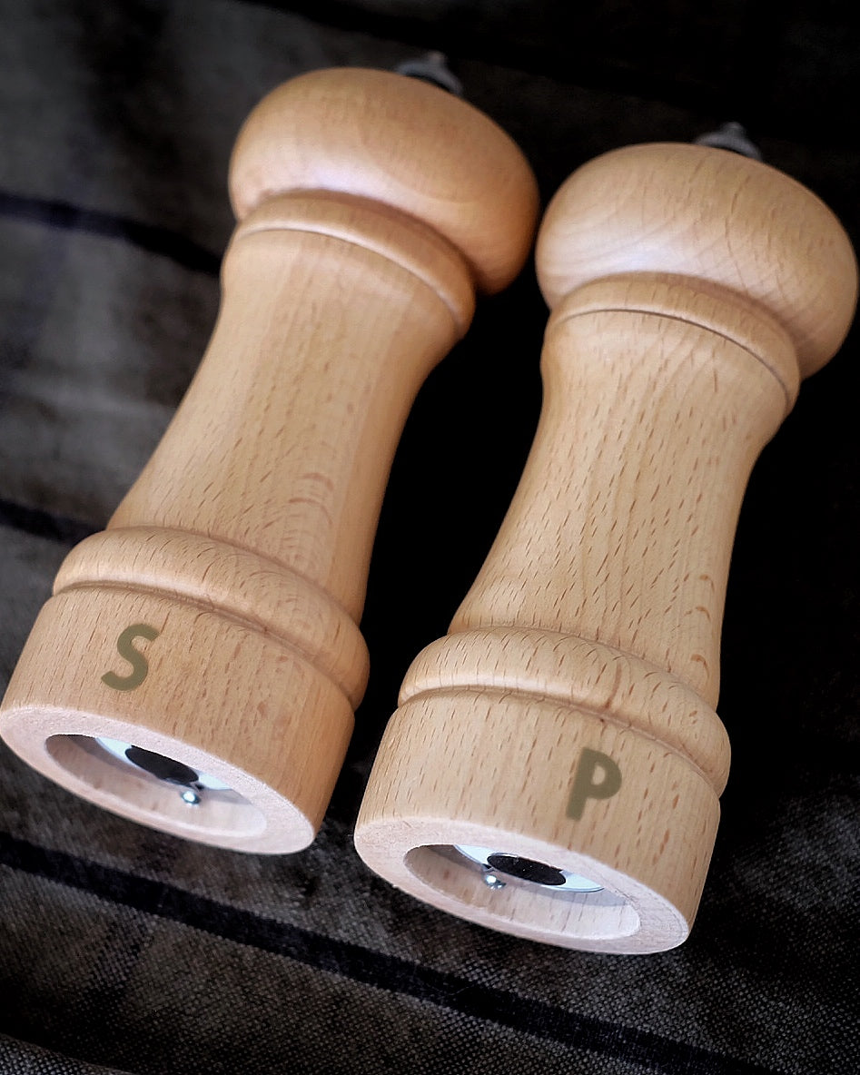 Set de Molinillos de Sal y Pimienta – Madera Pequeño