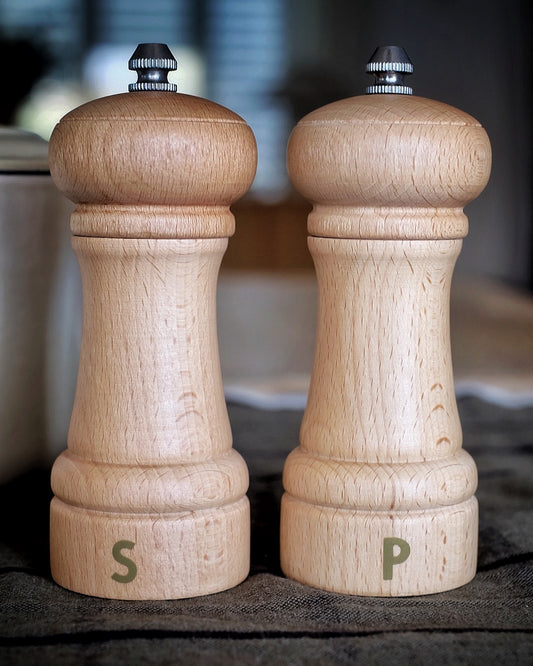 Set de Molinillos de Sal y Pimienta – Madera Pequeño