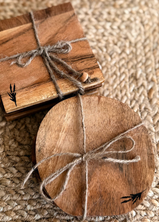 Posavasos de madera Aurier redondos