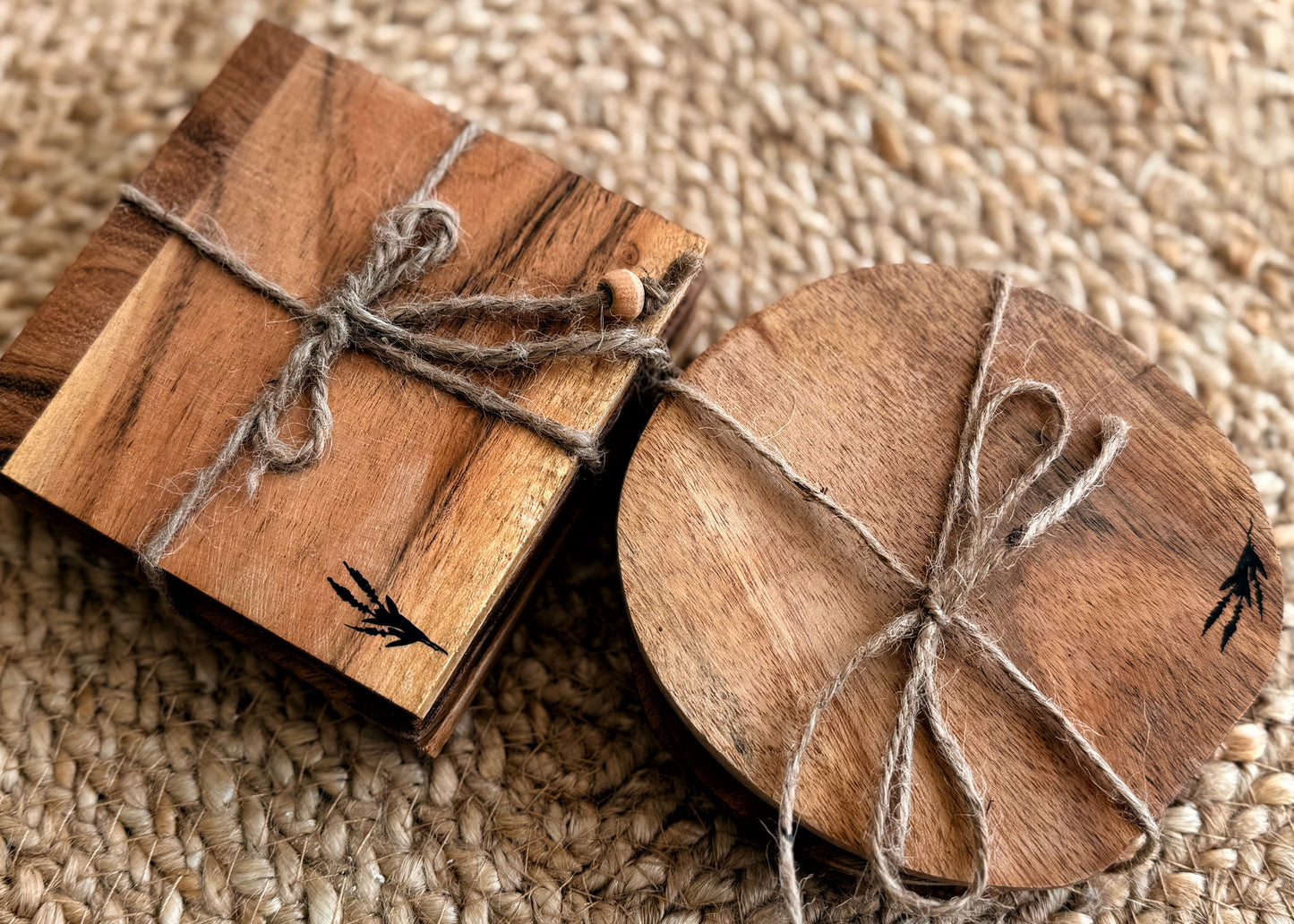 Posavasos de madera Aurier cuadrados