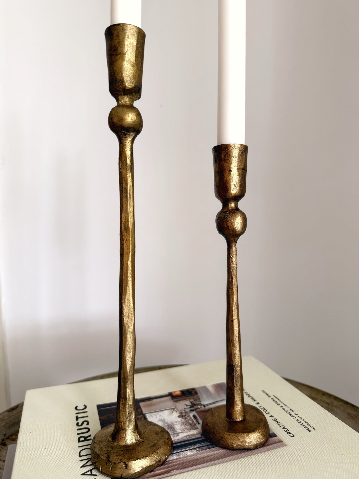 Candelabro Mae dorado envejecido S