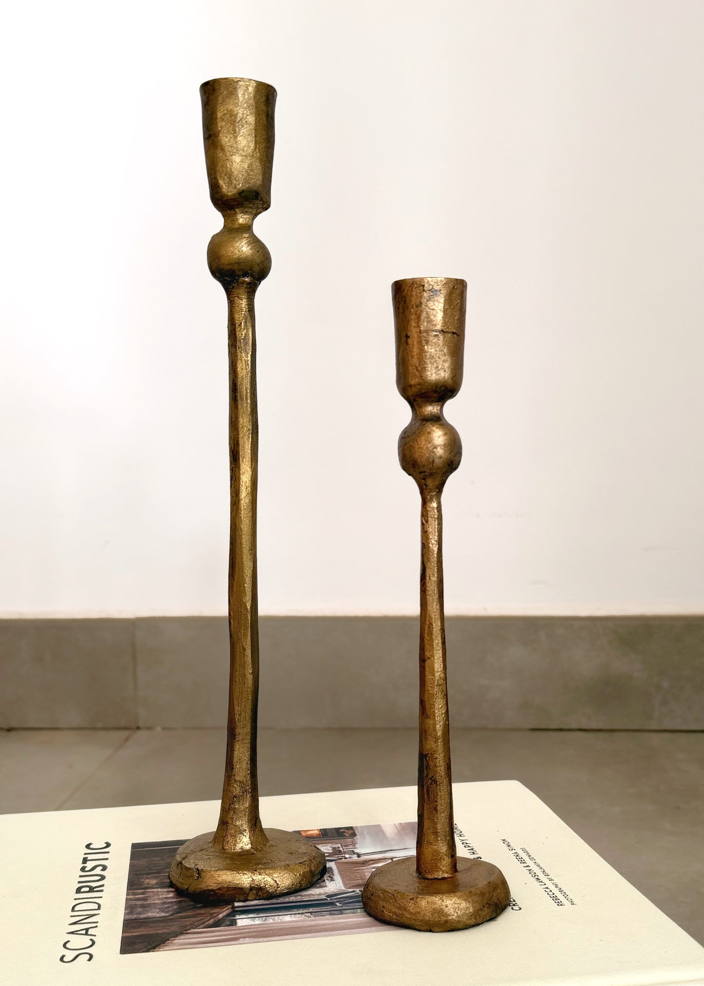 Candelabro Mae dorado envejecido S