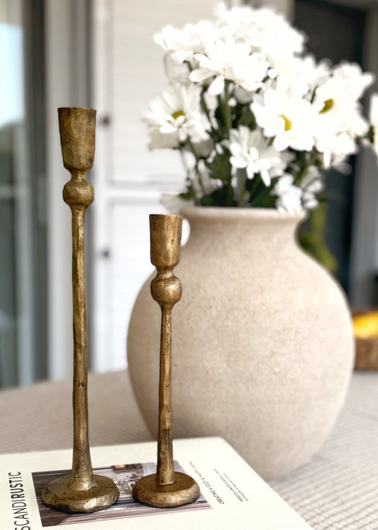Candelabro Mae dorado envejecido S