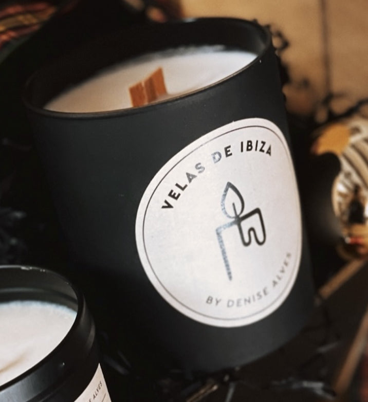 VELAS DE IBIZA Colección IN BLACK Aroma Palo Santo