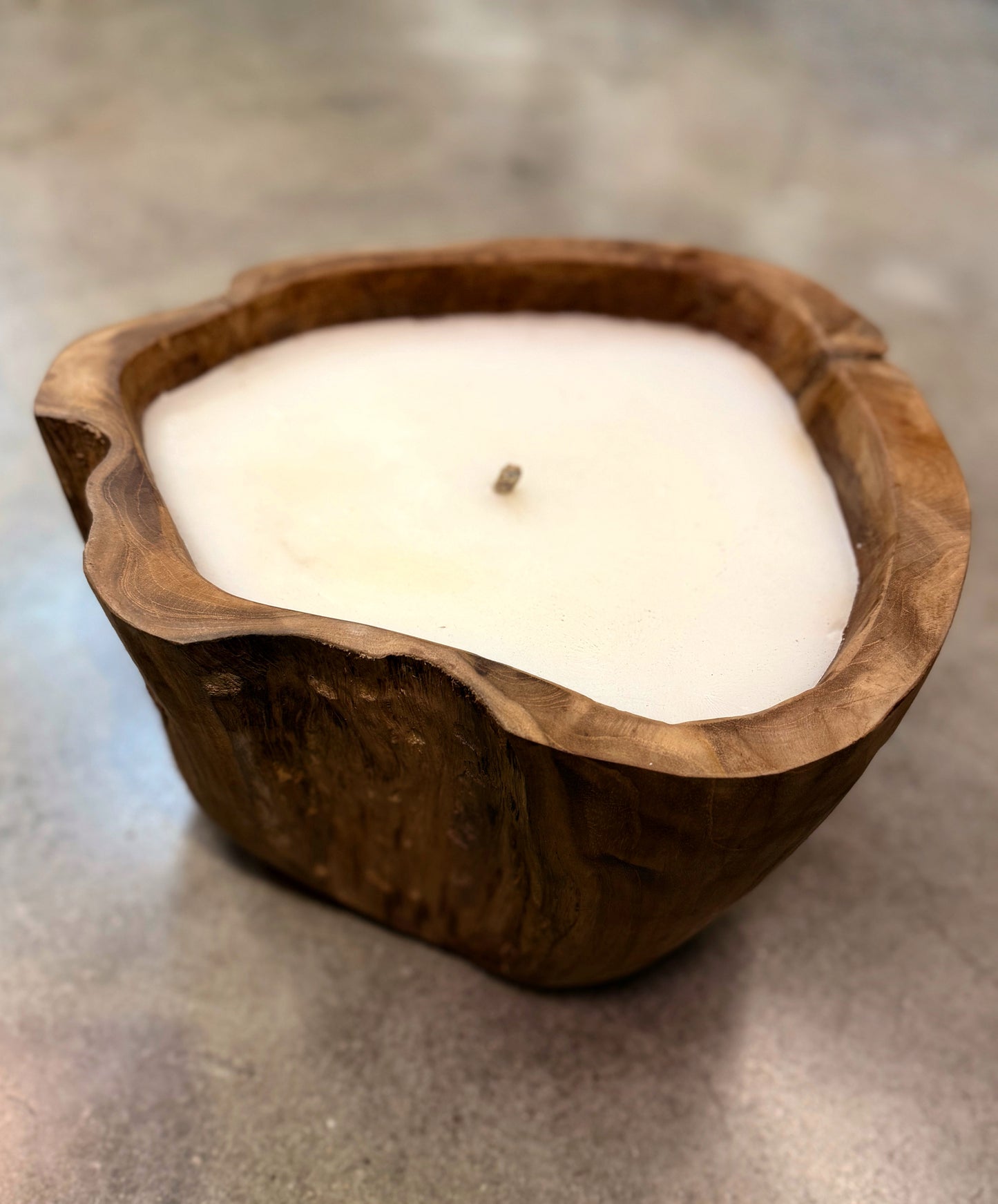 Vela XXL madera natural tallada a mano Bali