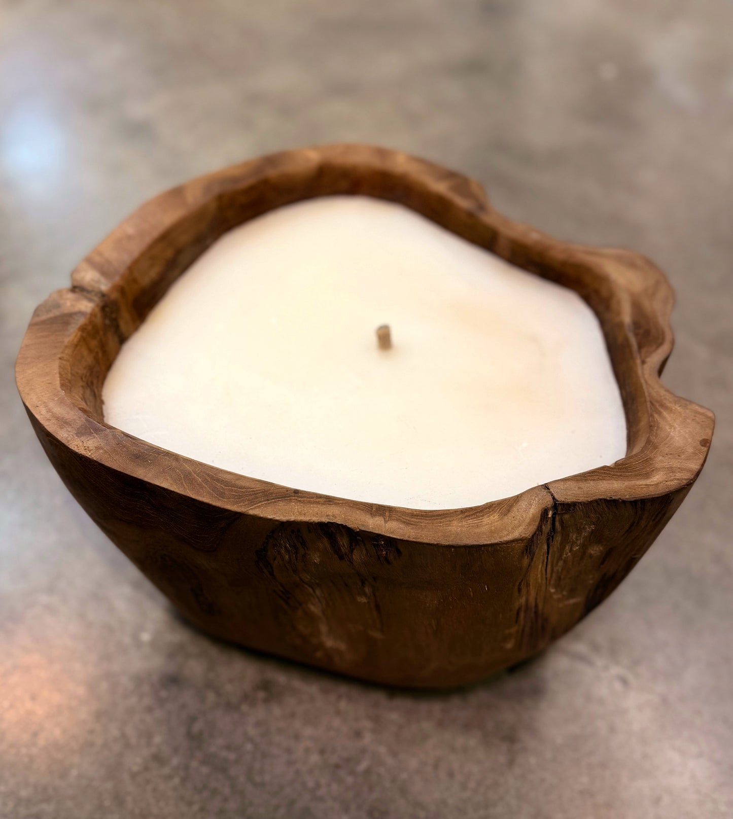 Vela XXL madera natural tallada a mano Bali