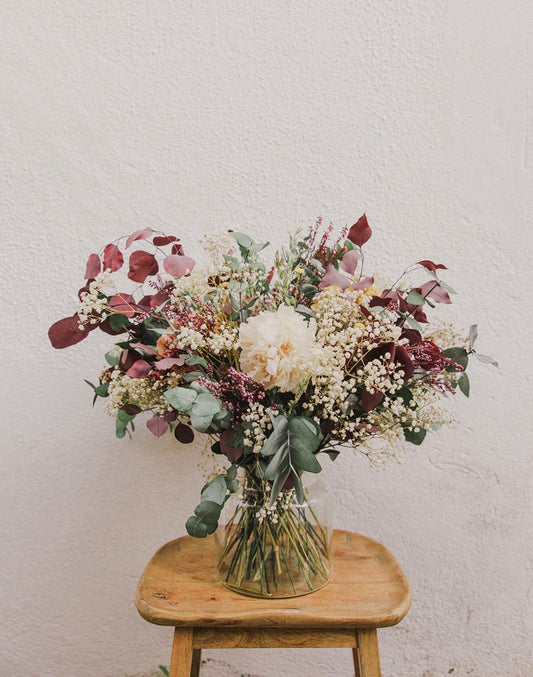 Flores preservadas con jarrón SABA